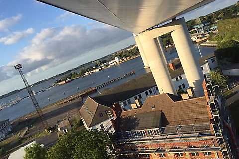 Rettungsübung in der Rügenbrücke