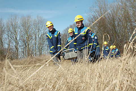 Verletztentransport im Schleifkorb