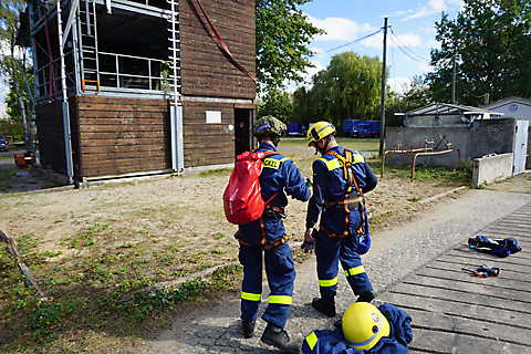 Vorbereitung der Höhenrettung